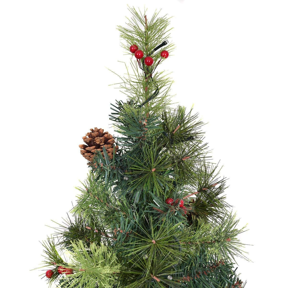 3'/4'/5' LED Christmas Entrance Tree w/ Red Berries Pine Cones-4', Green Christmas Tree at Gallery Canada