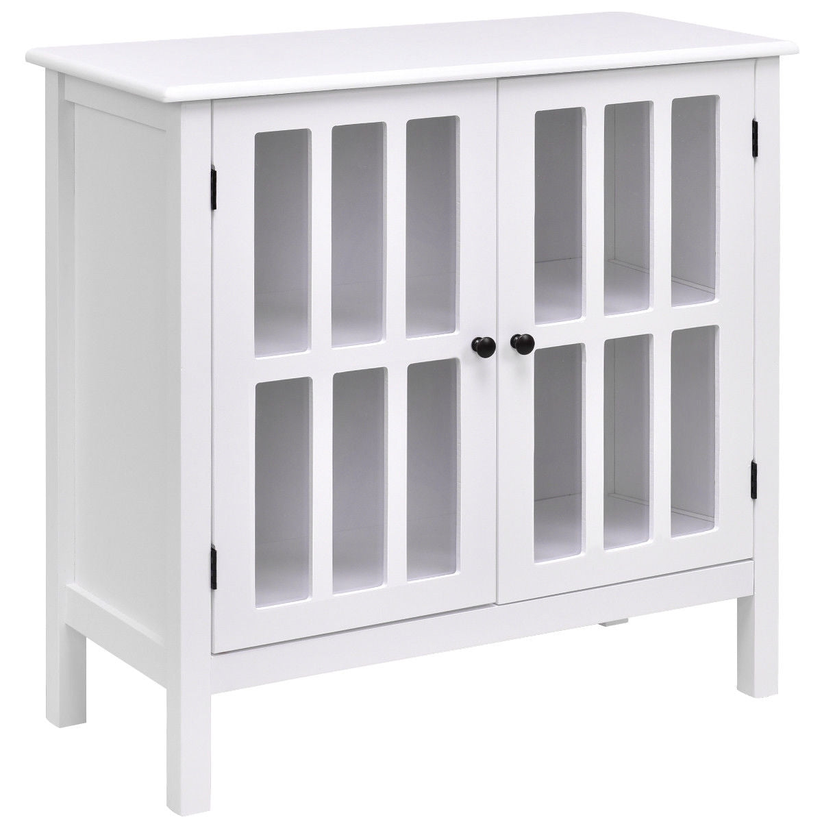 Glass Door Sideboard Console Storage Buffet Cabinet, White Sideboards Cabinets & Buffets at Gallery Canada