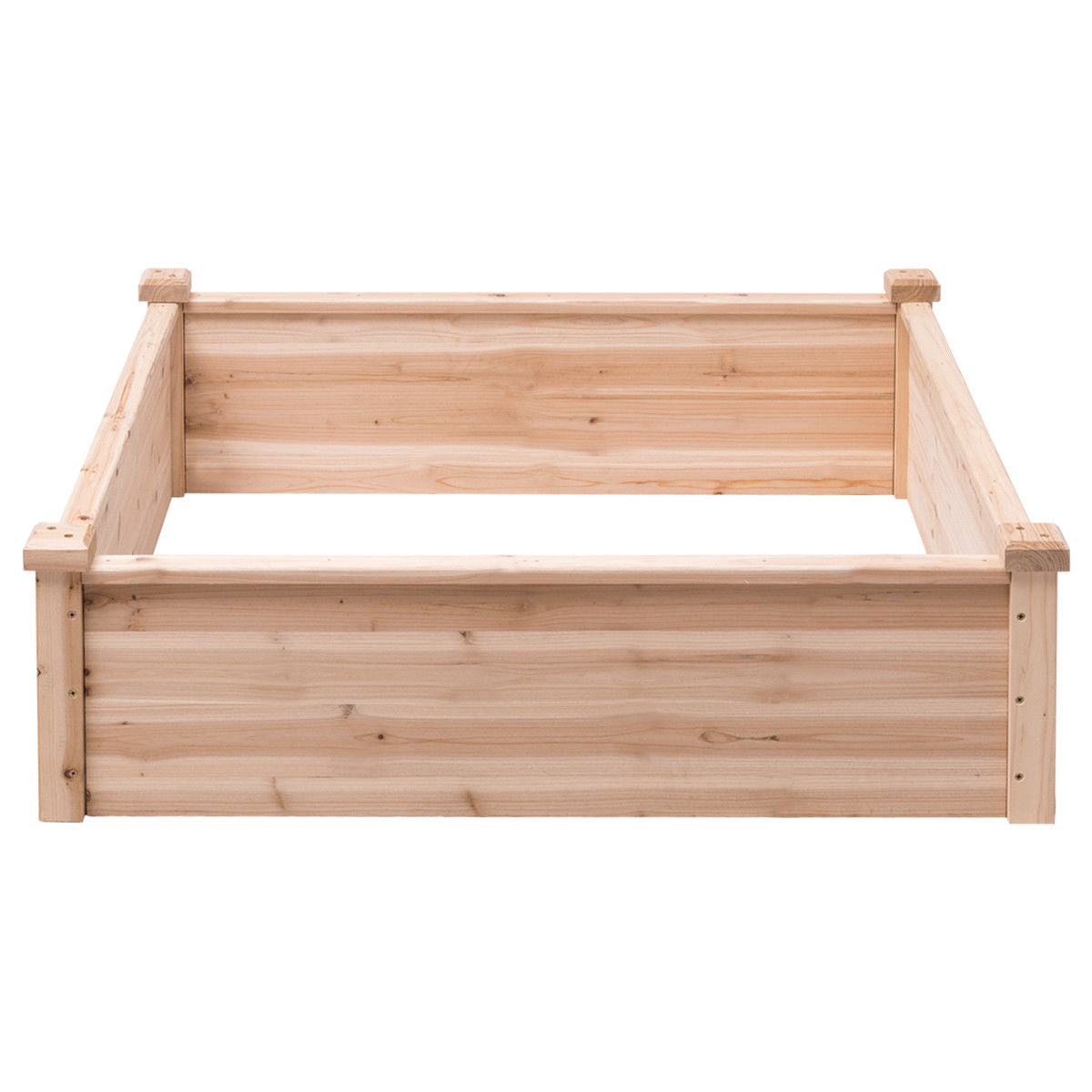 Wooden Square Garden Vegetable Flower Bed, Natural Raised Garden Beds Natural at Gallery Canada