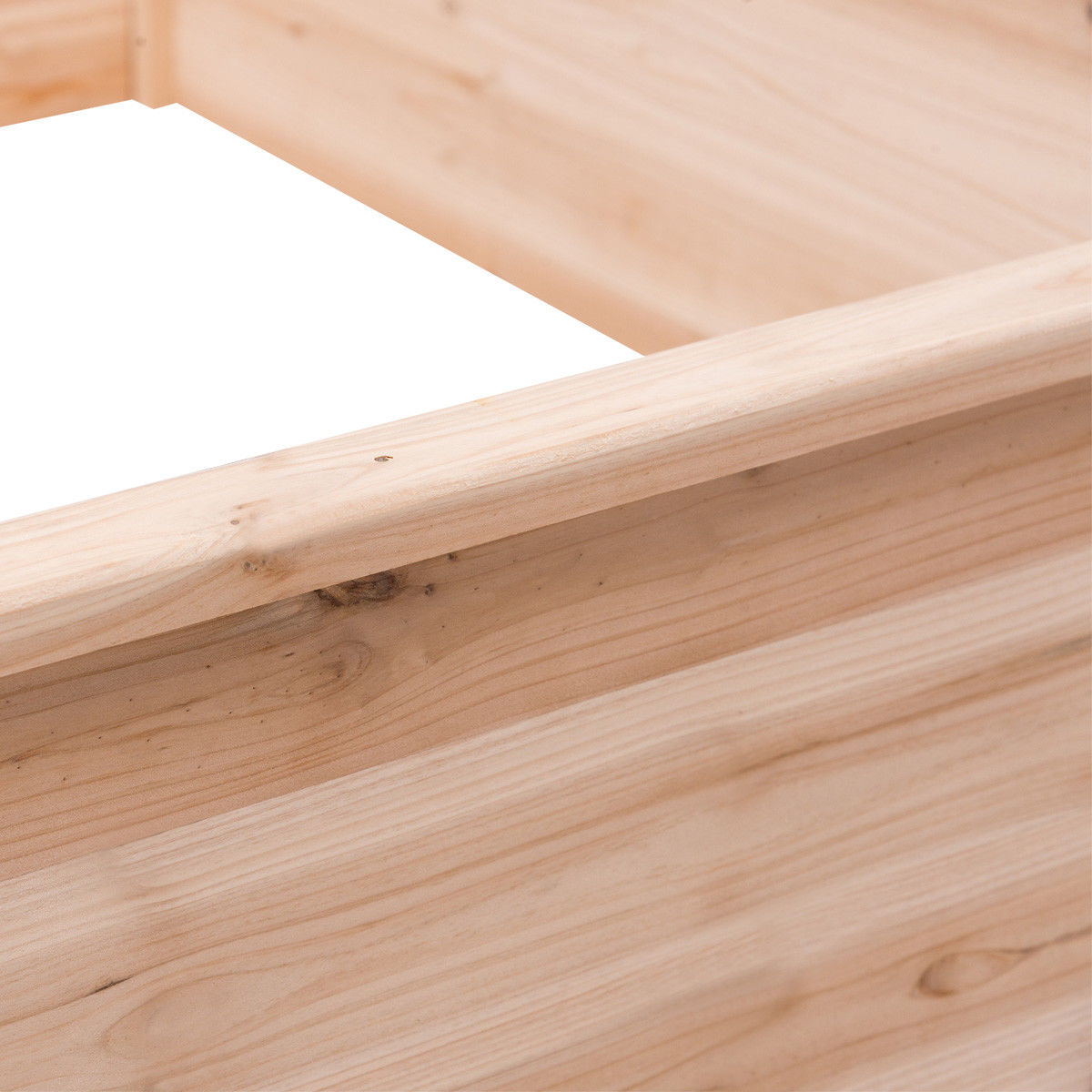 Wooden Square Garden Vegetable Flower Bed, Natural Raised Garden Beds at Gallery Canada