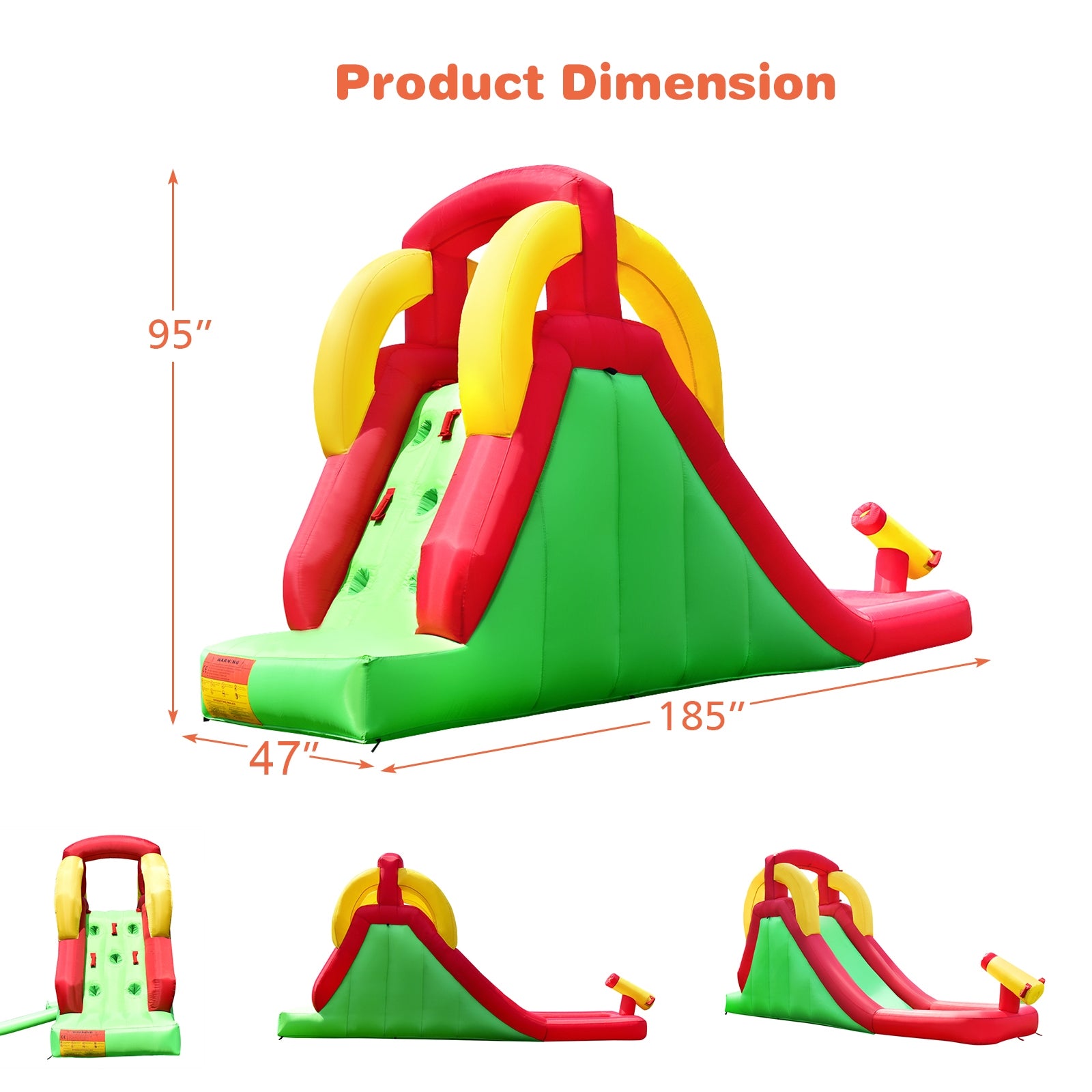 Inflatable Water Slide Bounce House with Climbing Wall and Jumper without Blower Bounce House at Gallery Canada