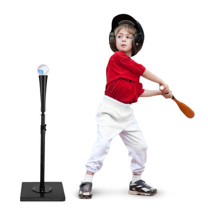 36 Inch Adjustable Heavy Duty Batting Tee for Baseball, Black Sport Equipments at Gallery Canada