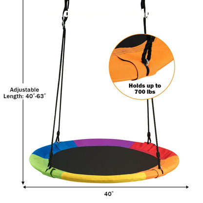 40 Inch Flying Saucer Tree Swing Outdoor Play for Kids, Multicolor Swing & Playsets at Gallery Canada