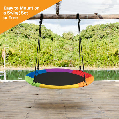 40 Inch Flying Saucer Tree Swing Outdoor Play for Kids, Multicolor Swing & Playsets at Gallery Canada