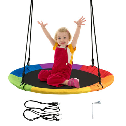 40 Inch Flying Saucer Tree Swing Outdoor Play for Kids, Multicolor Swing & Playsets at Gallery Canada