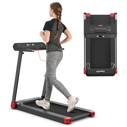 Folding Electric Compact Walking Treadmill with APP Control Speaker, Red Treadmills at Gallery Canada