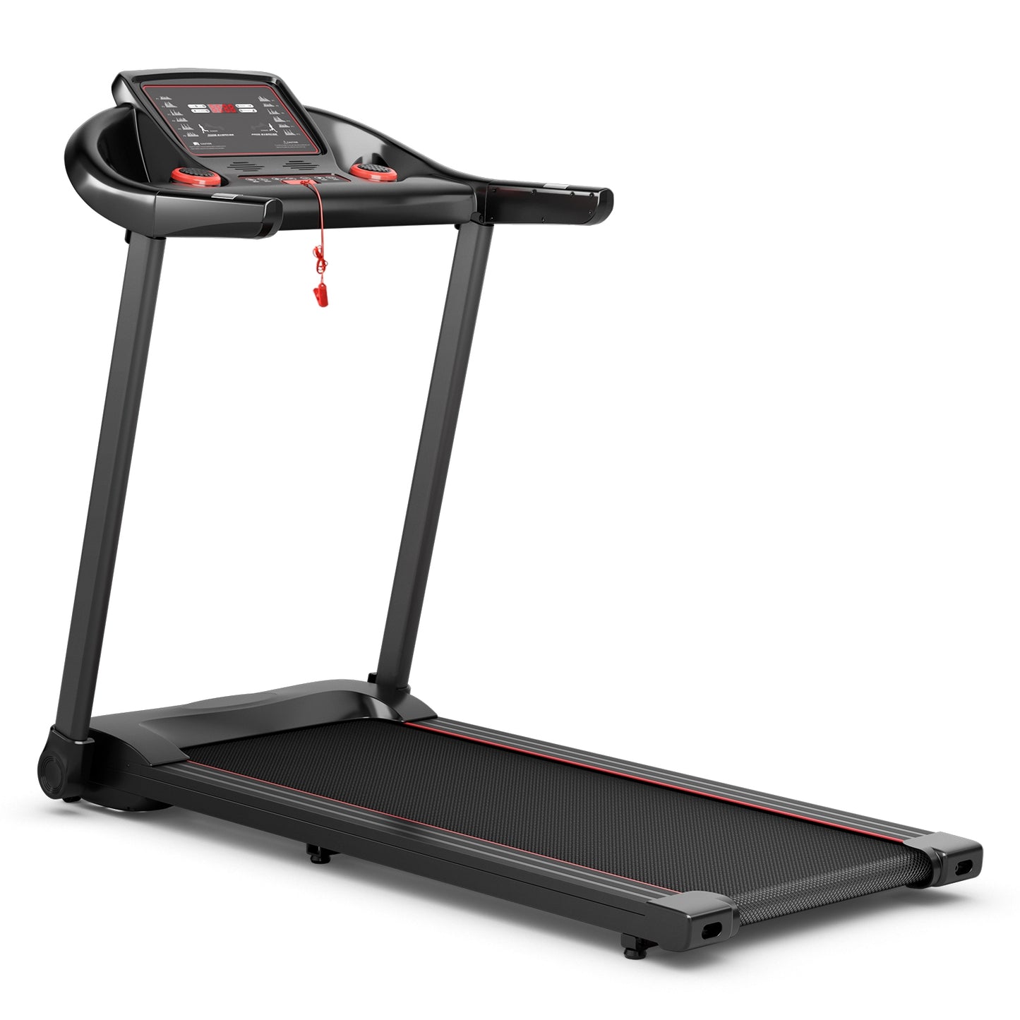 2.25HP Electric Running Machine Treadmill with Speaker and APP Control, Red Treadmills at Gallery Canada