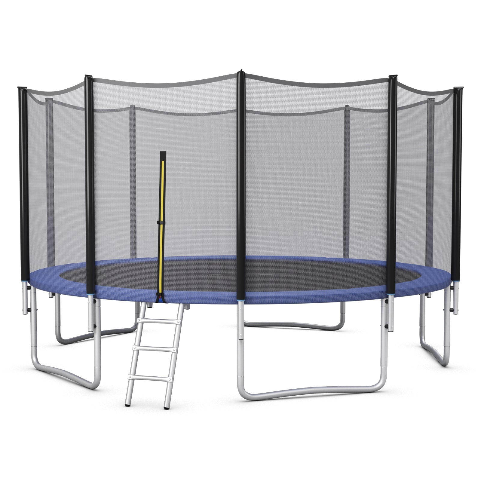 16 Ft Outdoor Trampoline, With Safety Net And Ladder, Black Trampolines at Gallery Canada