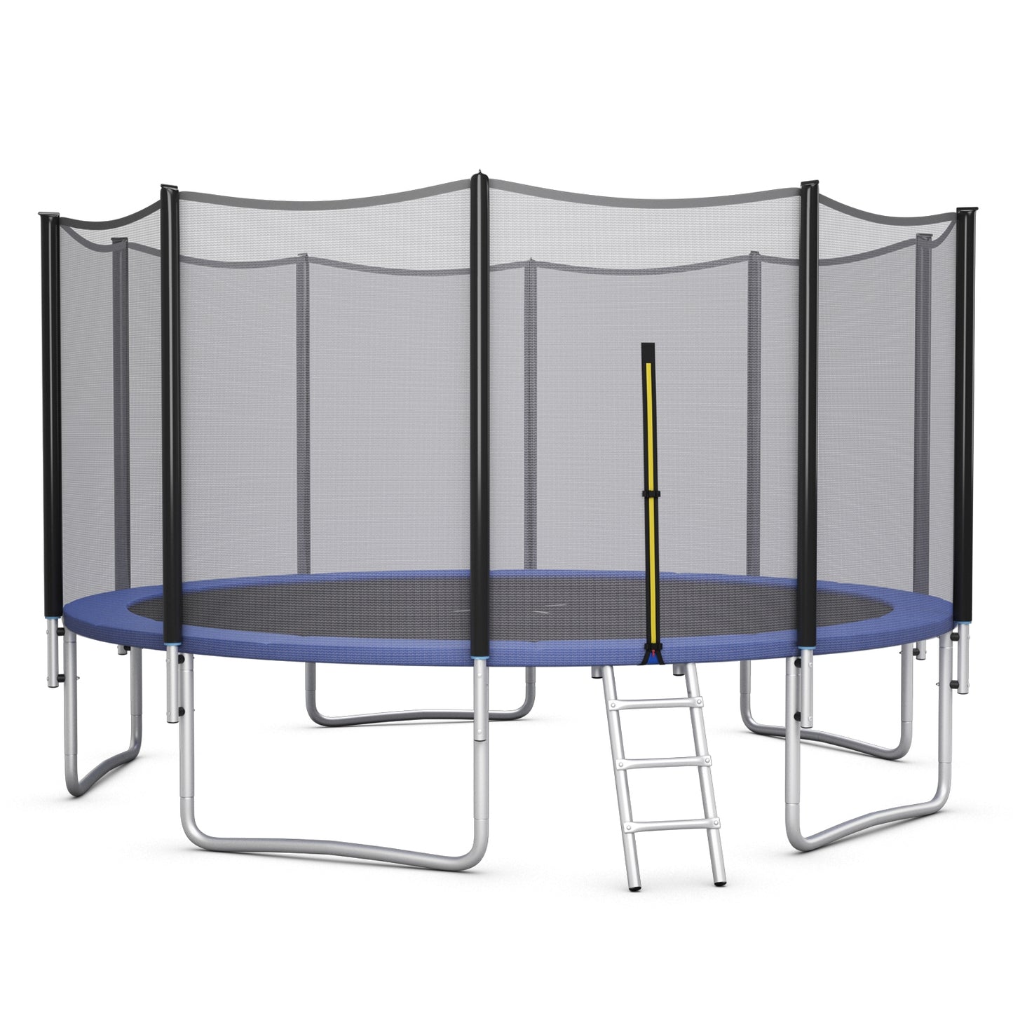Trampoline Extérieur 16 Ft, Avec Filet de Sécurité et Échelle, Noir