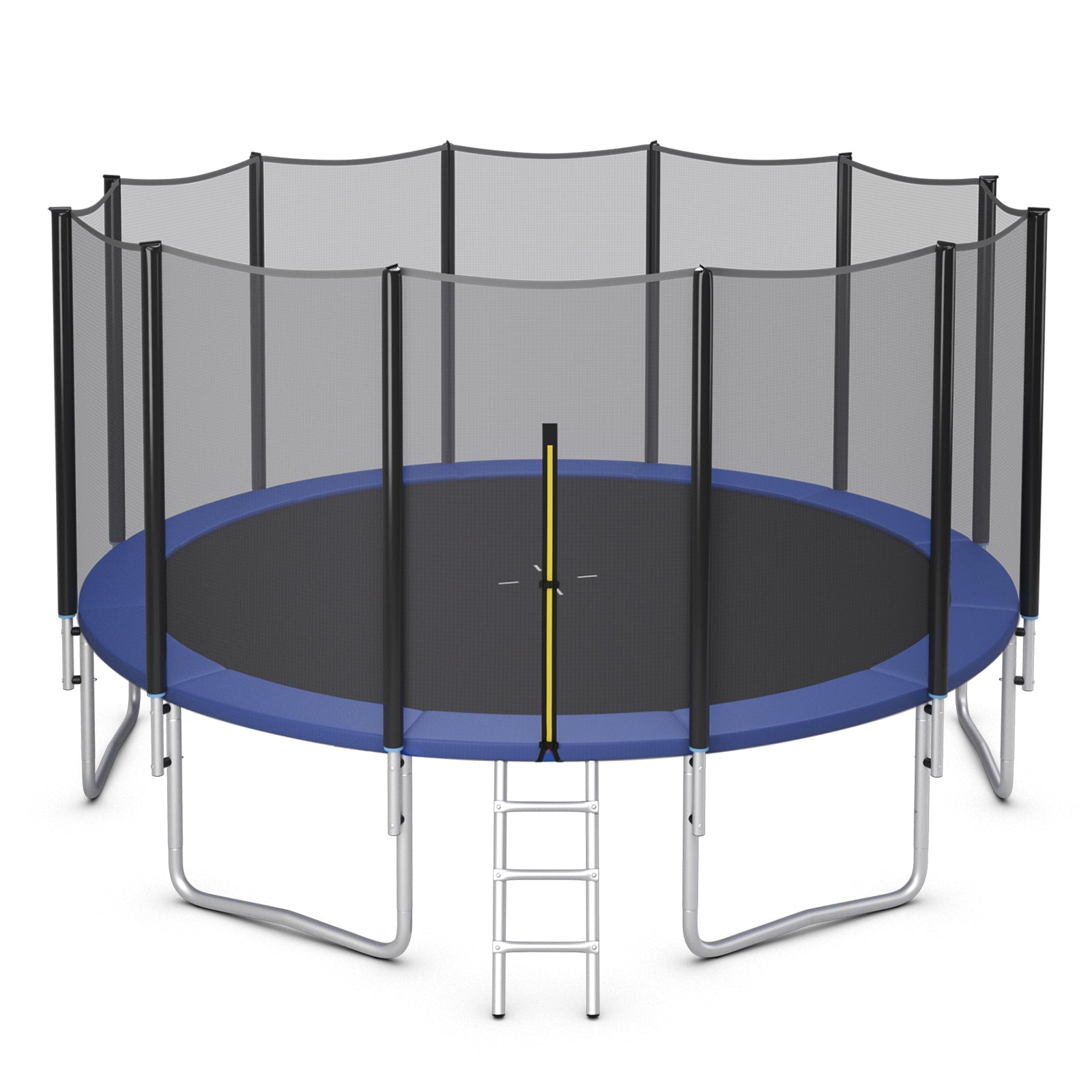 16 Ft Outdoor Trampoline, With Safety Net And Ladder, Black Trampolines at Gallery Canada