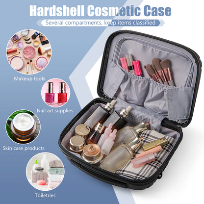 2-Piece Luggage Set 20 Inch Carry-on Suitcase and 14 Inch Cosmetic Case, Black Camping at Gallery Canada