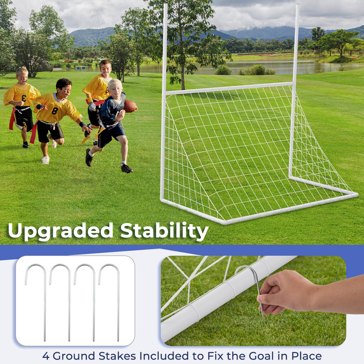 2 in 1 All Weather Football Training Equipment for Park School, White Sport Equipments at Gallery Canada