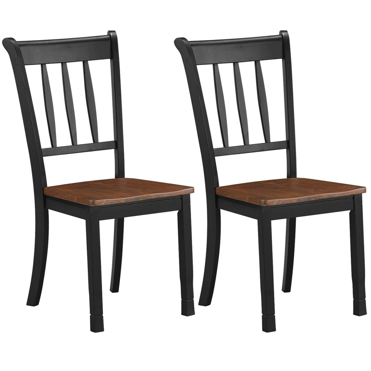 2 Solid Spindle Back Wood Dining Chairs, Black Dining Chairs Black at Gallery Canada