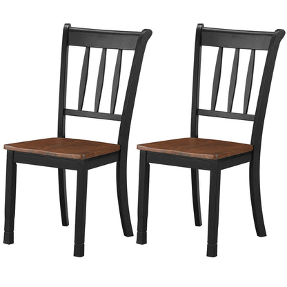 2 Pieces Solid Whitesburg Spindle Back Wood Dining Chairs, Black Dining Chairs at Gallery Canada