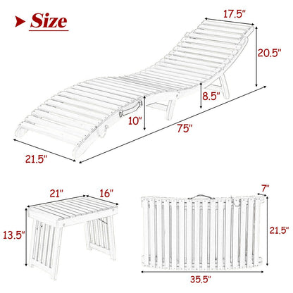 3 Pieces of Wooden Folding Patio Lounge Chair Table Set, Red Patio Conversation Sets at Gallery Canada