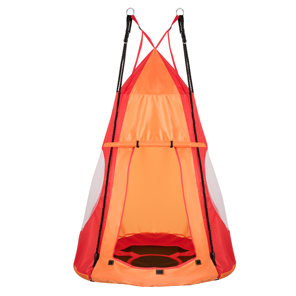 2-in-1 40 Inch Kids Hanging Chair Detachable Swing Tent Set, Orange Swing & Playsets at Gallery Canada