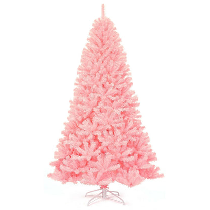 7.5 Feet Artificial Christmas Tree, Fir, Pink