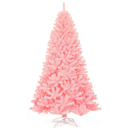 7.5 Feet Hinged Artificial Christmas Tree Full Fir Tree, Pink Christmas Tree at Gallery Canada