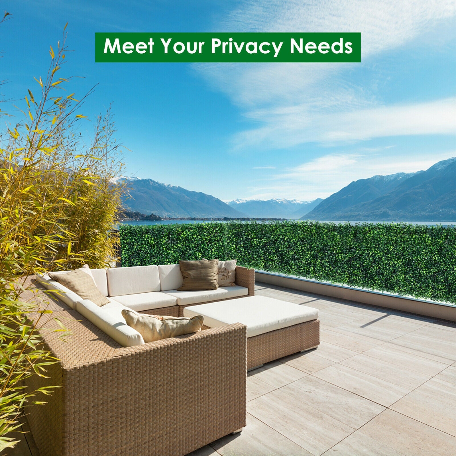 12 Pieces Artificial Boxwood Panels for Wedding Decor Fence Backdrop, Green Decorative Fencing & Flooring at Gallery Canada