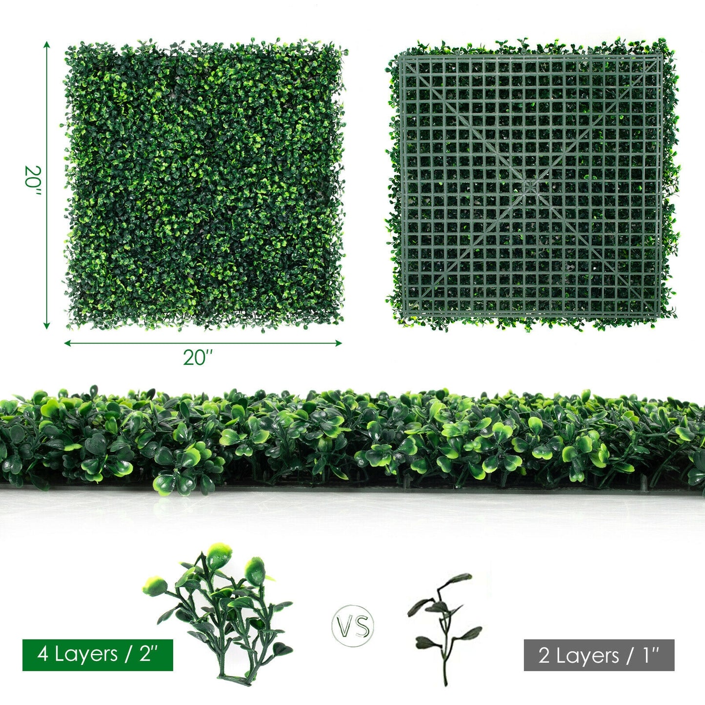 12 Pieces Artificial Boxwood Panels for Wedding Decor Fence Backdrop, Green Decorative Fencing & Flooring at Gallery Canada
