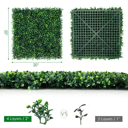 12 Pieces Artificial Boxwood Panels for Wedding Decor Fence Backdrop, Green Decorative Fencing & Flooring at Gallery Canada