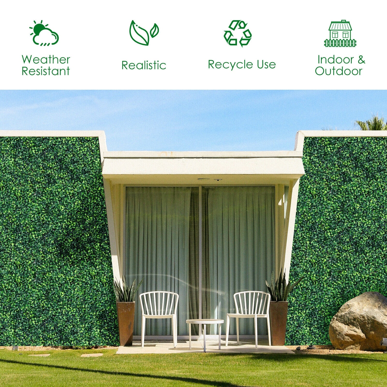 12 Pieces Artificial Boxwood Panels for Wedding Decor Fence Backdrop, Green Decorative Fencing & Flooring at Gallery Canada