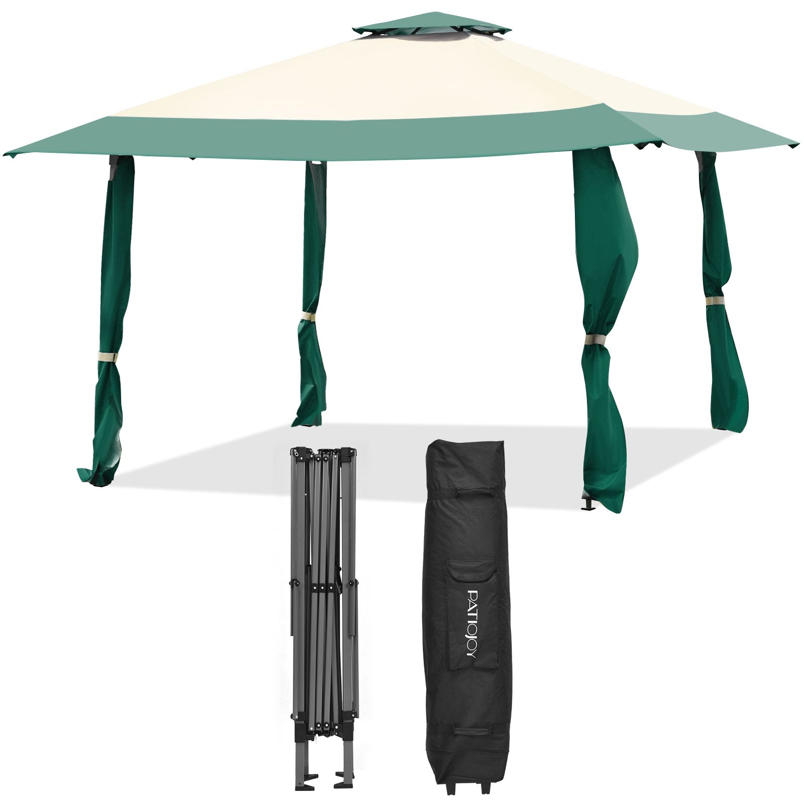 13 Feet x 13 Feet Pop Up Canopy Tent Instant Outdoor Folding Canopy Shelter, Green Gazebos at Gallery Canada