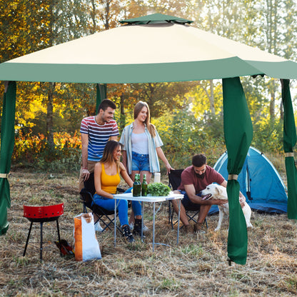 13 Feet x 13 Feet Pop Up Canopy Tent Instant Outdoor Folding Canopy Shelter, Green Gazebos at Gallery Canada