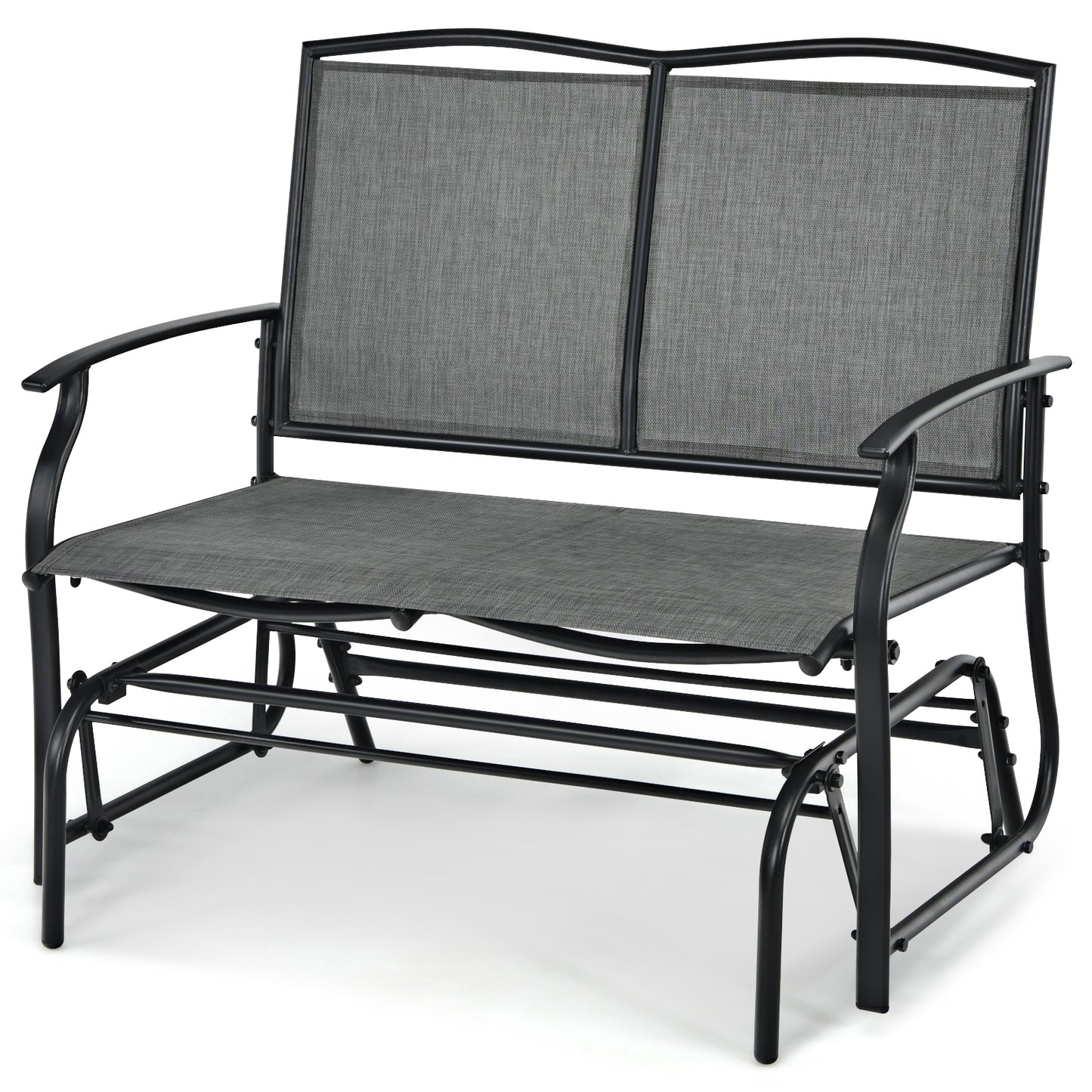 Iron Patio Rocking Chair for Outdoor Backyard and Lawn, Gray Patio Rocking Chairs & Gliders at Gallery Canada