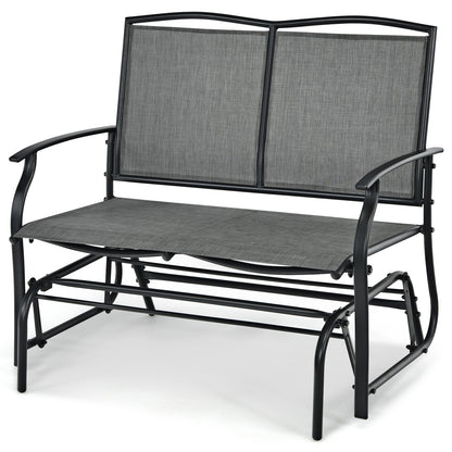 Iron Patio Rocking Chair for Outdoor Backyard and Lawn, Gray Patio Rocking Chairs & Gliders at Gallery Canada
