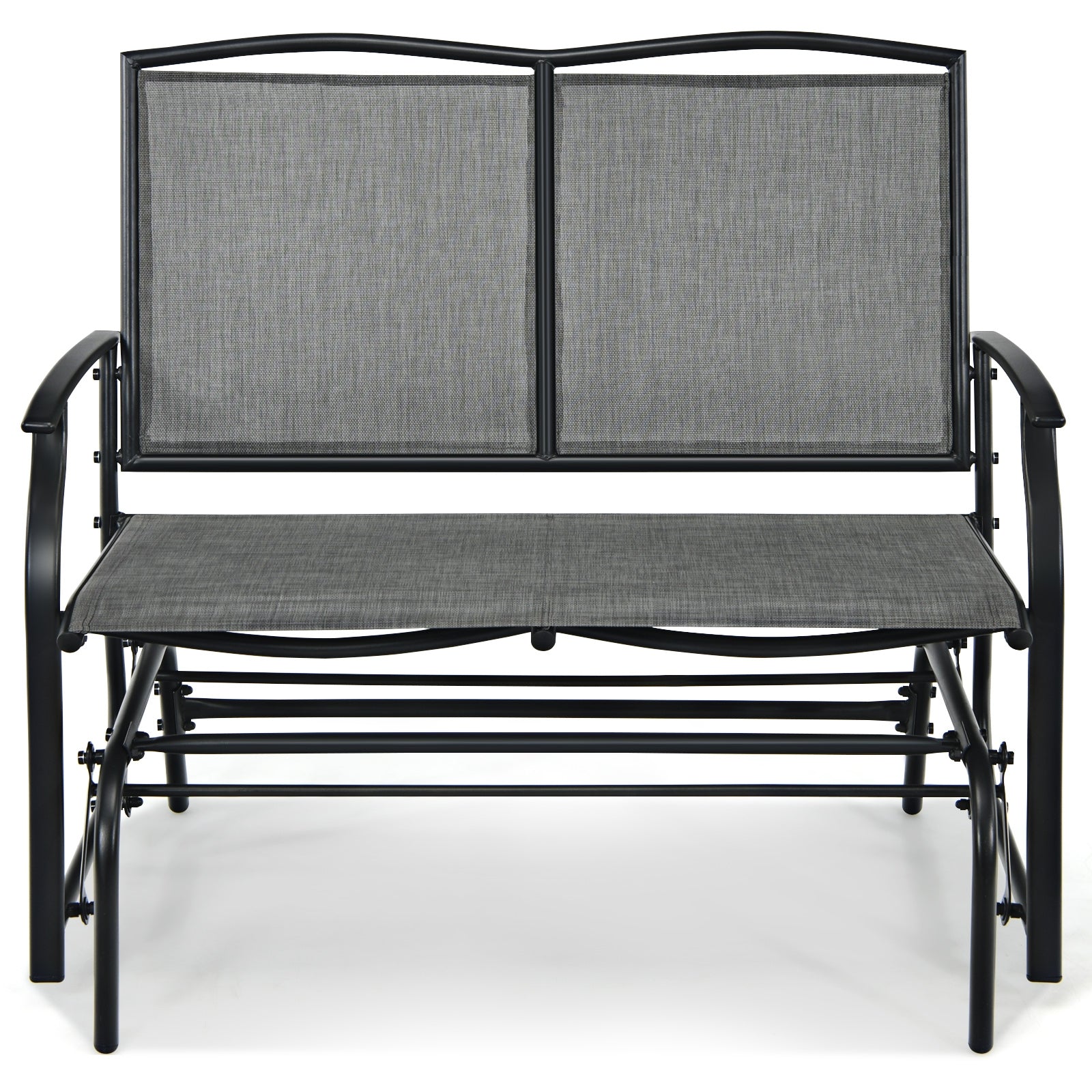 Iron Patio Rocking Chair for Outdoor Backyard and Lawn, Gray Patio Rocking Chairs & Gliders at Gallery Canada