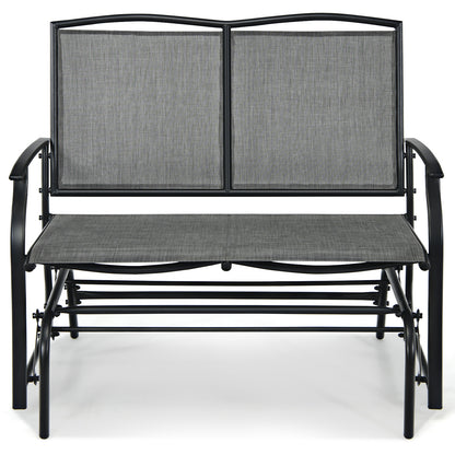 Iron Patio Rocking Chair for Outdoor Backyard and Lawn, Gray Patio Rocking Chairs & Gliders at Gallery Canada