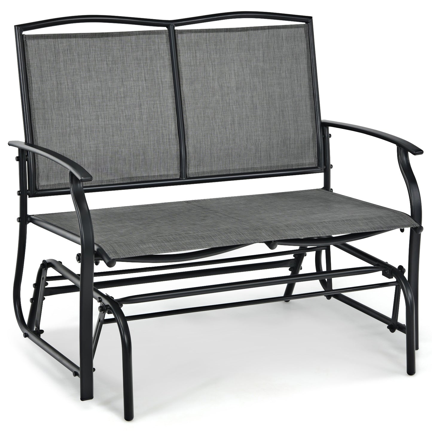 Iron Patio Rocking Chair for Outdoor Backyard and Lawn, Gray Patio Rocking Chairs & Gliders at Gallery Canada