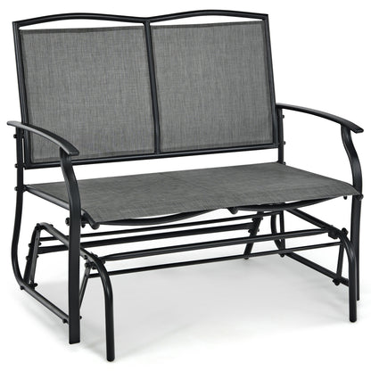 Iron Patio Rocking Chair for Outdoor Backyard and Lawn, Gray Patio Rocking Chairs & Gliders at Gallery Canada