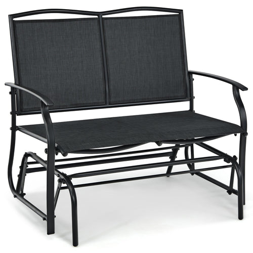 Iron Patio Rocking Chair, Black