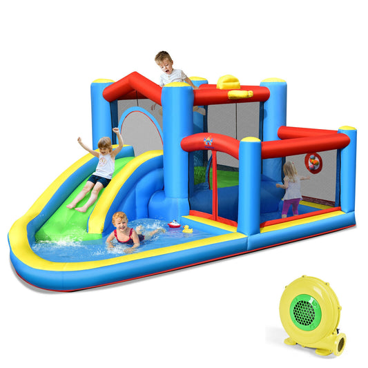 Inflatable Kids Water Slide Bounce Castle, 480W Blower Bounce House Options at Gallery Canada