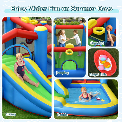 Inflatable Kids Water Slide Bounce Castle with 480W Blower Bounce House at Gallery Canada