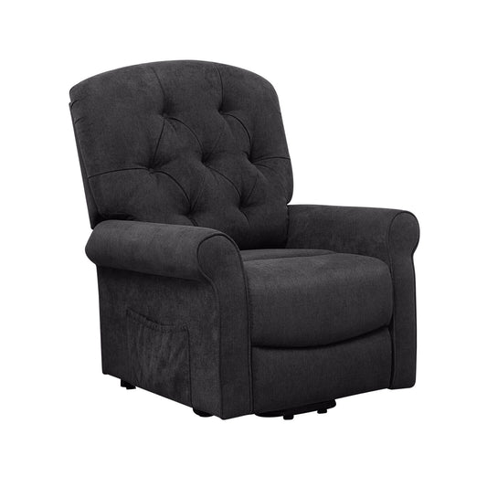 Recliner Chair For Elderly, Side Pocket, Remote Control, Black Recliners Black at Gallery Canada