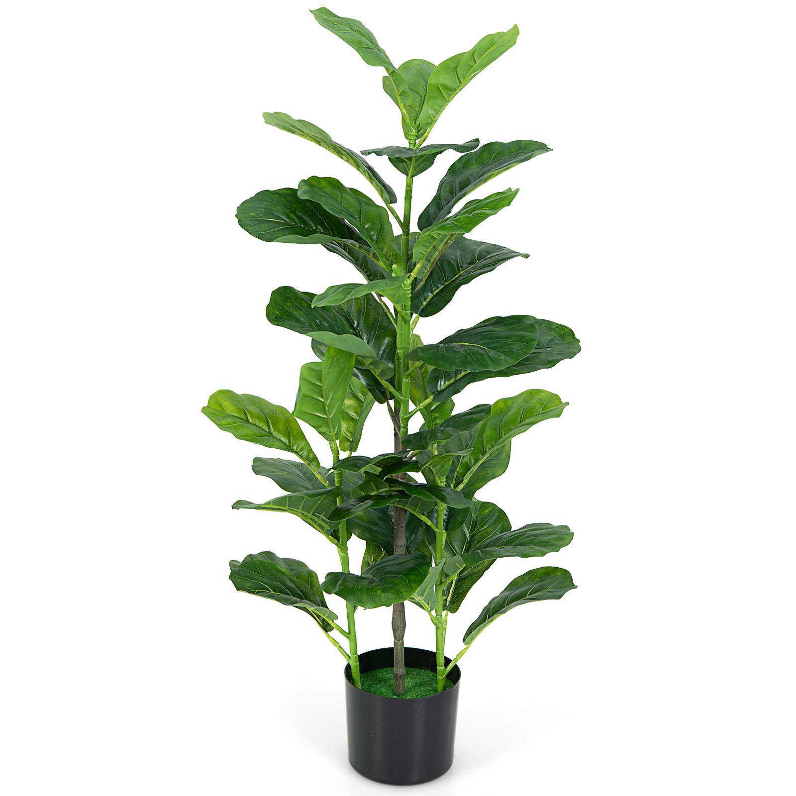 2-Pack Artificial Fiddle Leaf Fig Tree for Indoor and Outdoor, Green Faux Plants at Gallery Canada