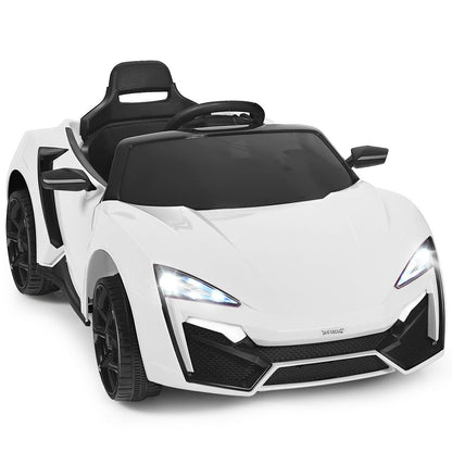12V 2.4G RC Electric Vehicle with Lights, White Powered Ride On Toys at Gallery Canada