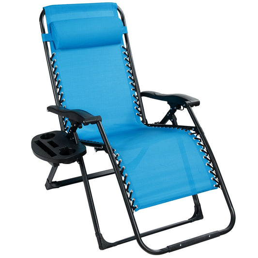 Oversize Lounge Chair With Cup Holder, Heavy Duty, Outdoor, Blue Beach & Lawn Chairs Blue at Gallery Canada