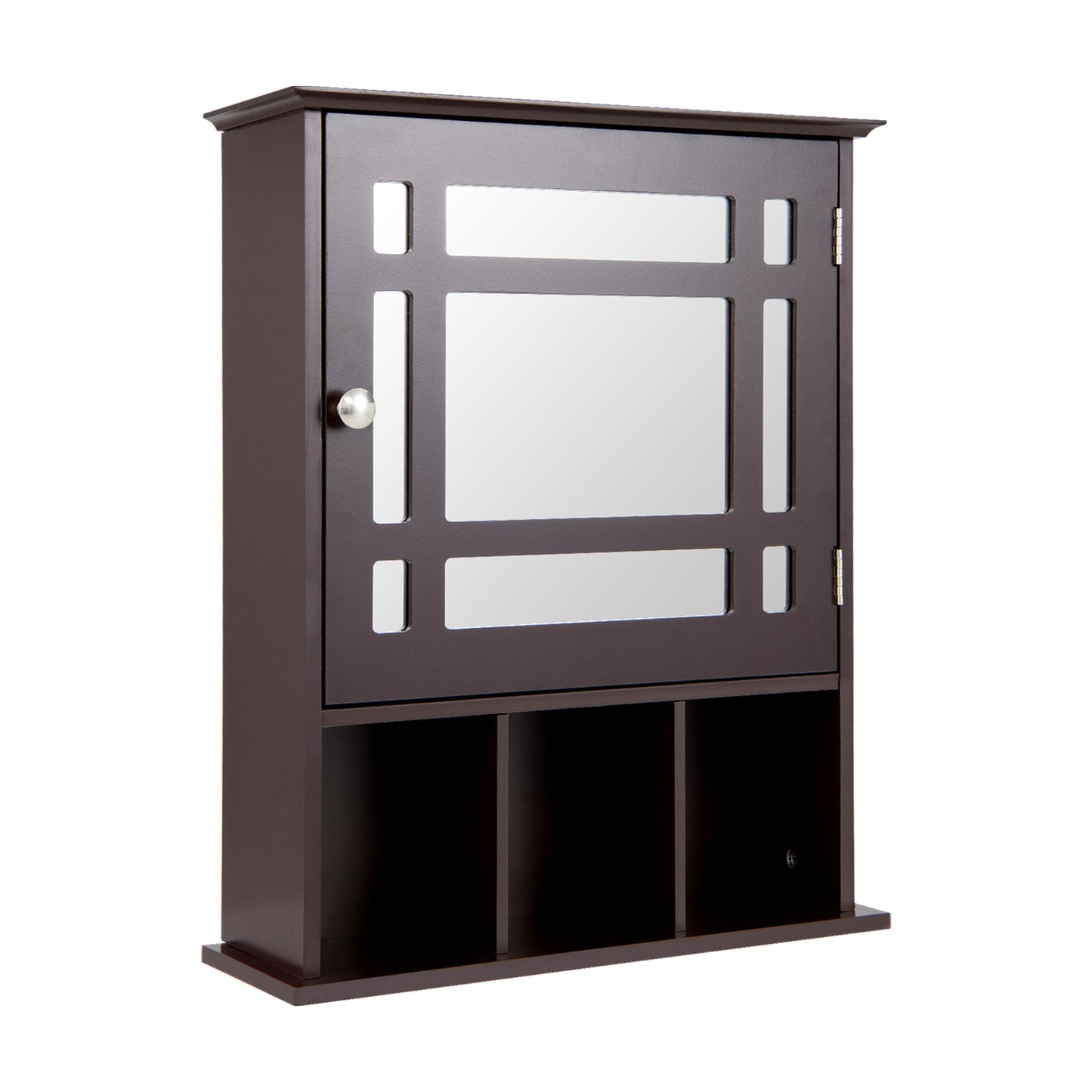 Wall Mounted Mirrored Bathroom Cabinet, Brown Wall Cabinets at Gallery Canada