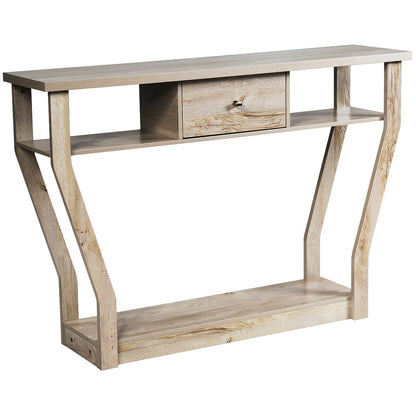 Modern Sofa Accent Table With Drawer, Gray Console Tables Gray at Gallery Canada