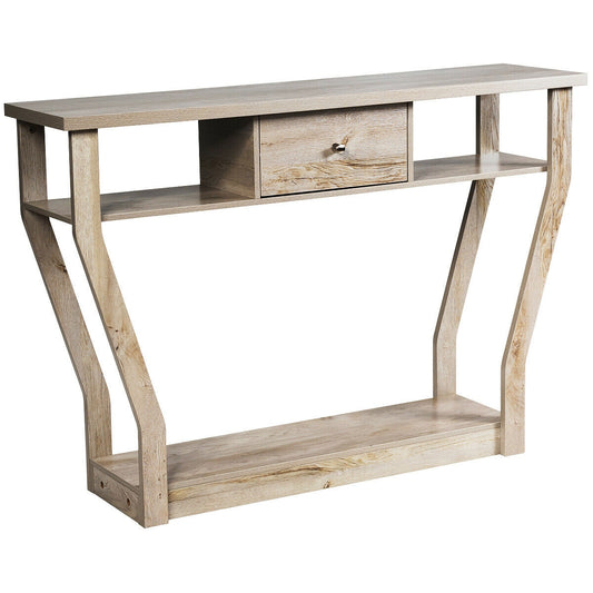 Modern Sofa Accent Table With Drawer, Gray Console Tables Gray at Gallery Canada
