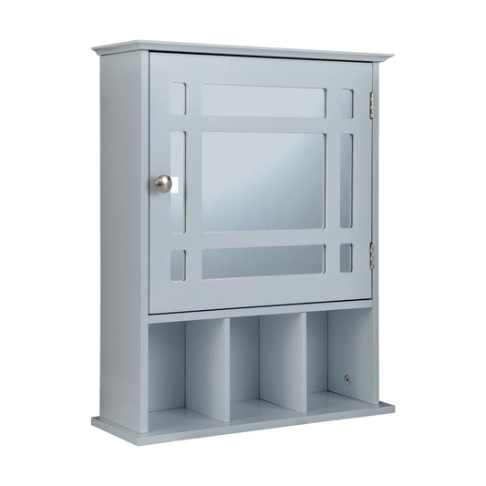 Wall Mounted Mirrored Bathroom Cabinet, Gray Wall Cabinets Gray at Gallery Canada