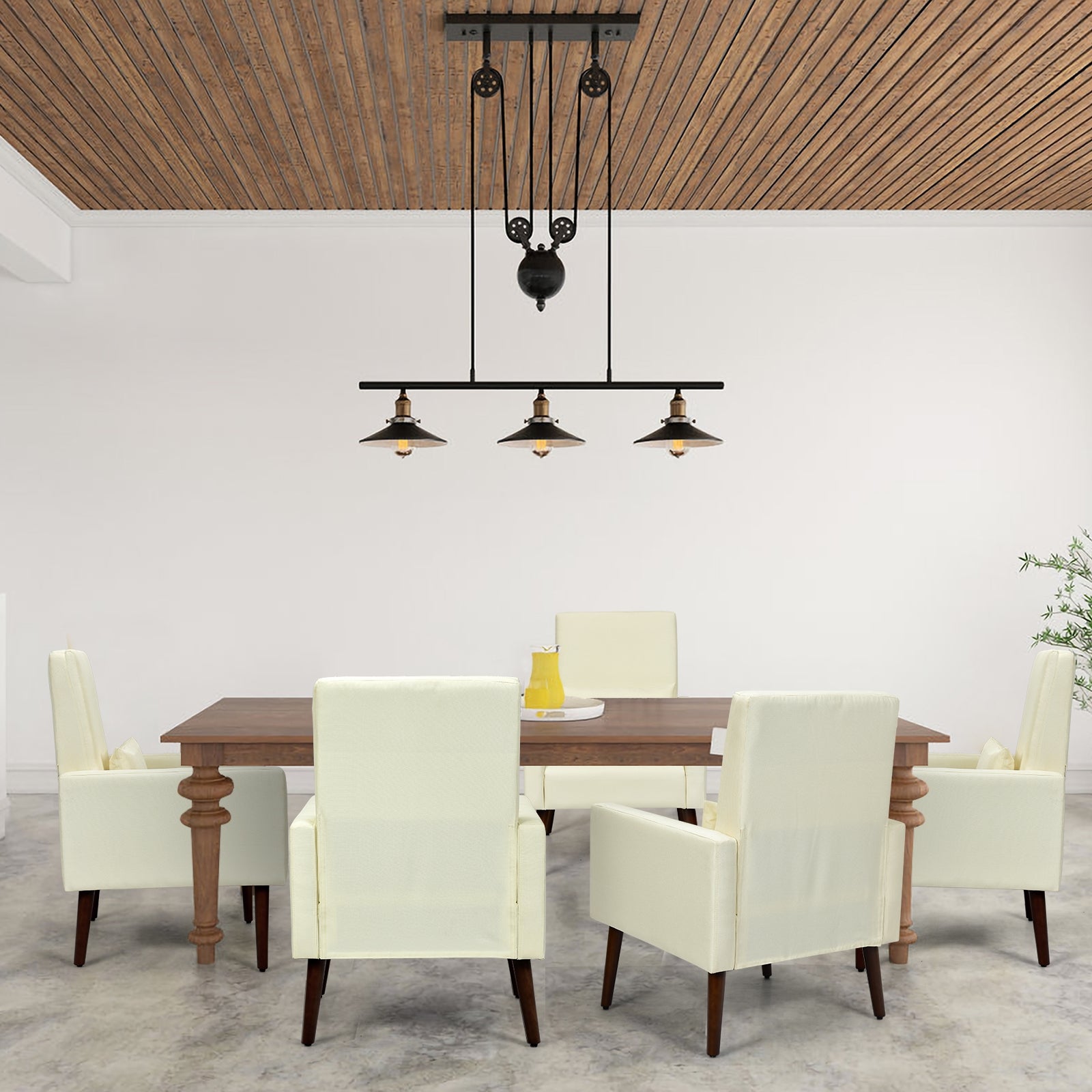 2-in-1 Fabric Upholstered Rocking Chair with Pillow, Beige Accent Chairs at Gallery Canada