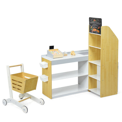 Grocery Store Playset Pretend Play Supermarket Shopping Set, Natural Pretend Toys at Gallery Canada