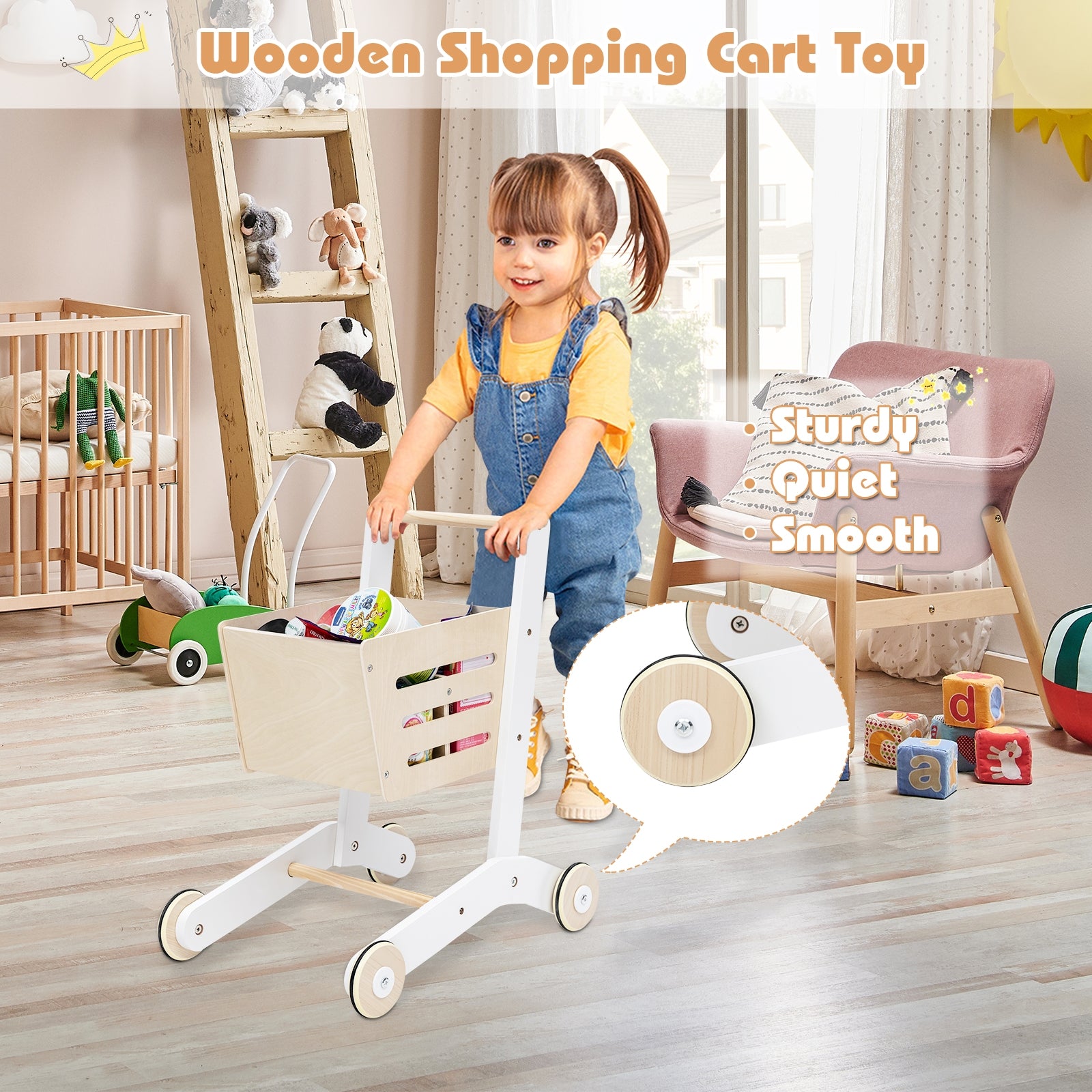 Grocery Store Playset Pretend Play Supermarket Shopping Set, Natural Pretend Toys at Gallery Canada
