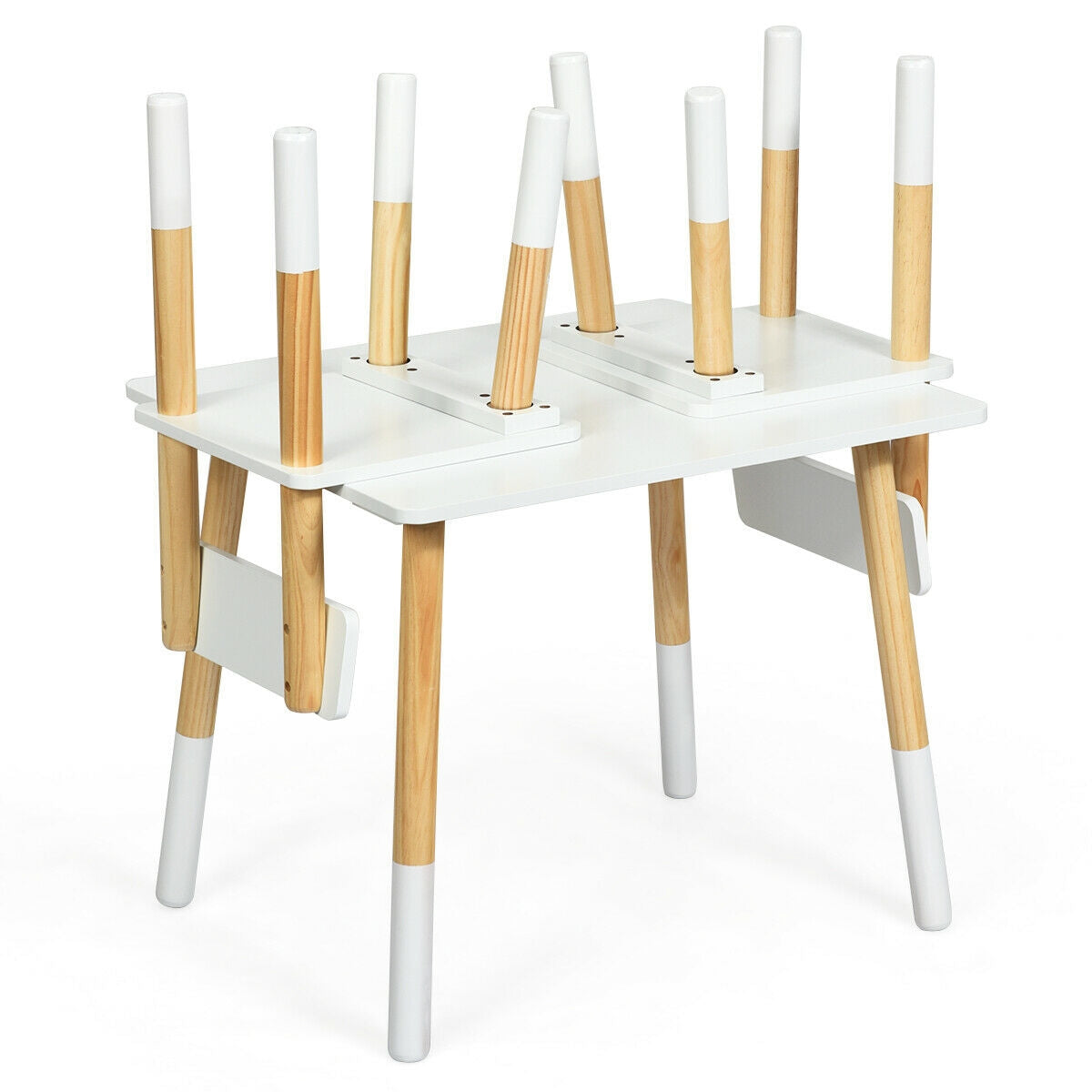Kids Wooden Table And 2 Chairs Set, White Kids Table & Chair Sets at Gallery Canada