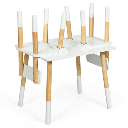 Kids Wooden Table And 2 Chairs Set, White Kids Table & Chair Sets at Gallery Canada